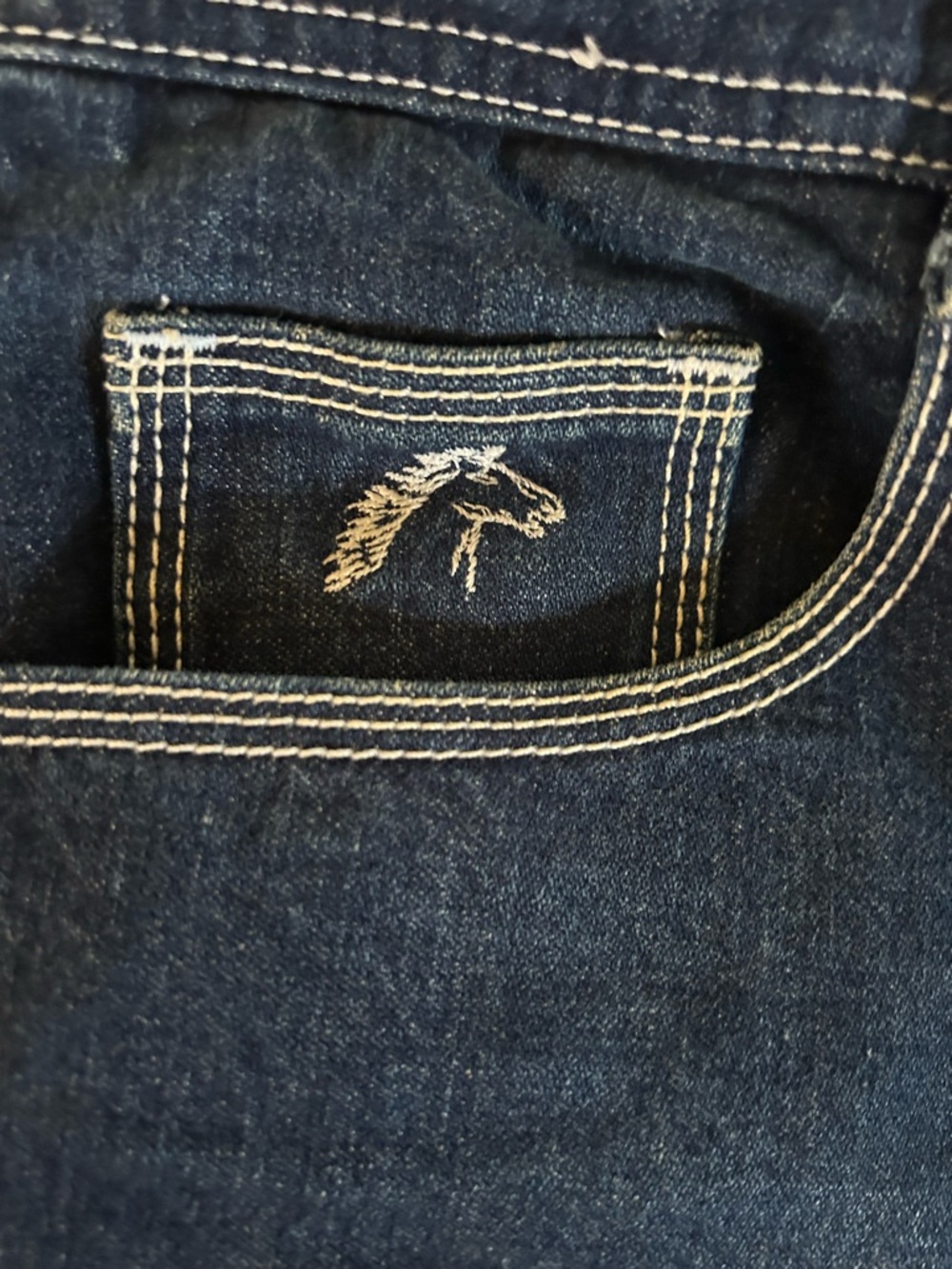 Vintage 80's Jordache Dark Denim Blue with Embroidered Pockets Size 36 - Picture 8 of 12